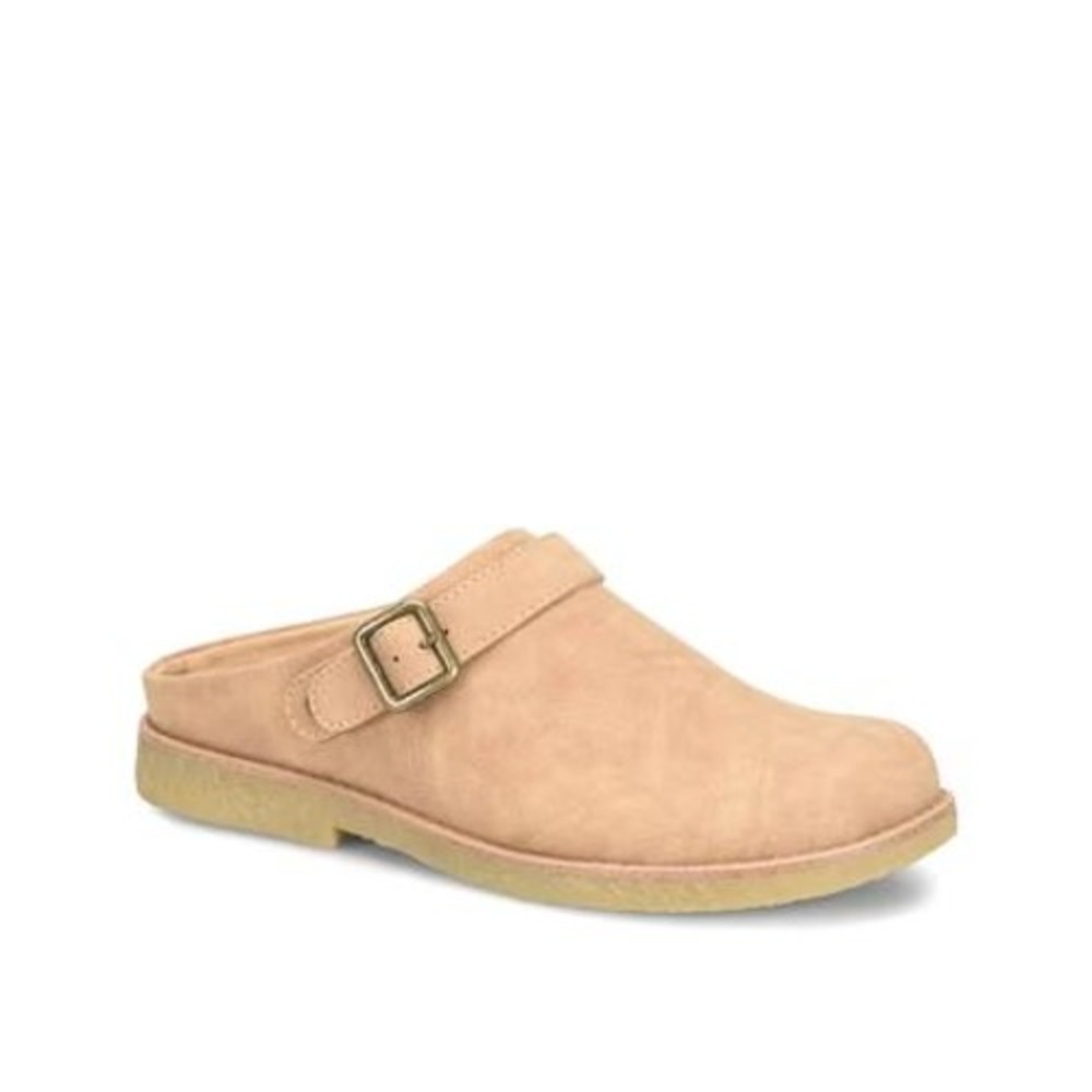 B.O.C. Born Lexi Women Tan Clog Mules Buckle Strap Slip On Shoes Size 9.5